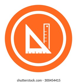 Icon of ruler and set square