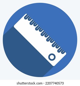 Regla de iconos. adecuado para el símbolo educativo. estilo de sombra larga. diseño simple editable. vector de plantilla de diseño. ilustración simple