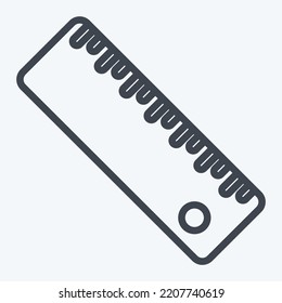 Icon Ruler. suitable for education symbol. line style. simple design editable. design template vector. simple illustration
