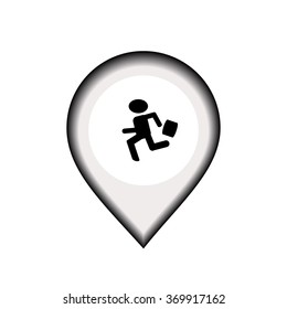 Icon of a running businessman 