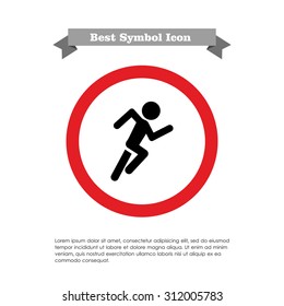 Icon of running man silhouette