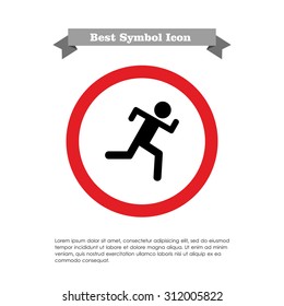Icon of running man silhouette