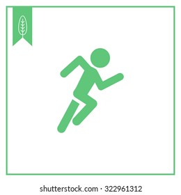 Icon of running man silhouette