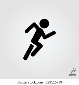 Icon Running Man Silhouette Stock Vector (Royalty Free) 323355104 ...