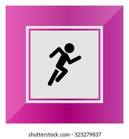 Icon of running man silhouette