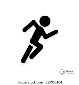 Icon of running man silhouette
