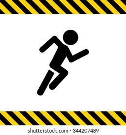 Icon of running man silhouette