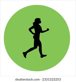 icono de un corredor. Vector de fondo blanco