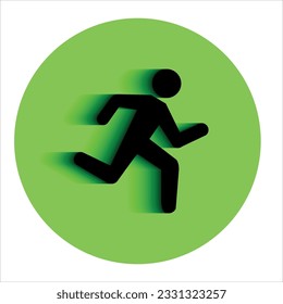 icono de un corredor. Vector de fondo blanco