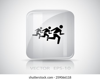 icono de los hombres en ejecución