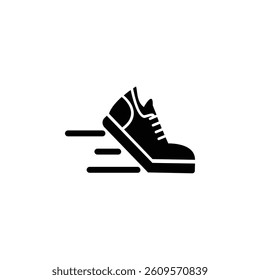 Icon of running shoes, representing fitness, speed, and an active lifestyle for runners.