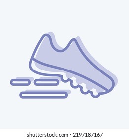 Icon Running. suitable for Healthy symbol. two tone style. simple design editable. design template vector. simple illustration
