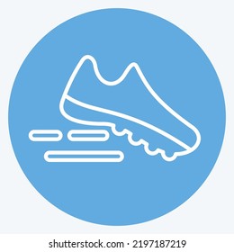 Icon Running. suitable for Healthy symbol. blue eyes style. simple design editable. design template vector. simple illustration