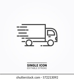 Icon running truck Single Icon Graphic Design