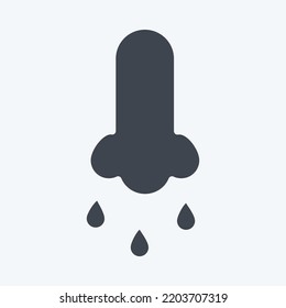 Icono Runny Nose. adecuado para el símbolo de la gripe. estilo glifo. diseño simple editable. vector de plantilla de diseño. ilustración simple