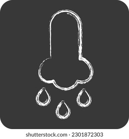 Icon Runny Nose. suitable for flu symbol. chalk Style. simple design editable. design template vector