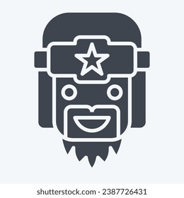 Icon Russia Hat. related to Russia symbol. glyph style. simple design editable. simple illustration