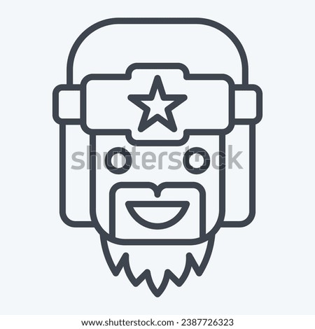 Icon Russia Hat. related to Russia symbol. line style. simple design editable. simple illustration