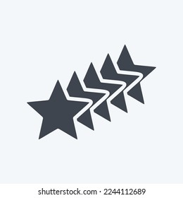 Icon S Stars. related to Stars symbol. glyph style. simple design editable. simple illustration. simple vector icons