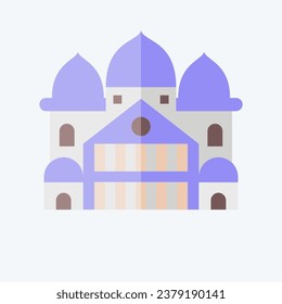 Icon Sacre Coeur. related to France symbol. flat style. simple design editable. simple illustration