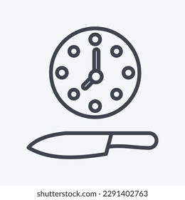 Icon Sacrifice. related to Eid Al Adha symbol. Line Style. simple design editable. simple illustration