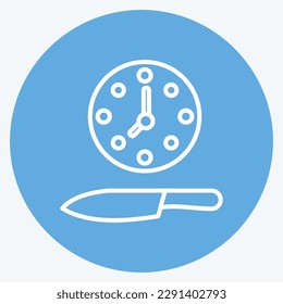 Icon Sacrifice. related to Eid Al Adha symbol. Blue Eyes Style. simple design editable. simple illustration