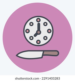 Icon Sacrifice. related to Eid Al Adha symbol. Color Mate Style. simple design editable. simple illustration