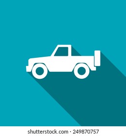 icon of safari jeep pickup