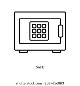 Icon a safe, isolated against a clean background.