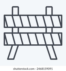 Icon Safety Barrier. related to Emergency symbol. line style. simple design illustration