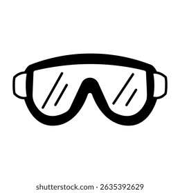 An icon of safety glasses designed in hand drawn style
