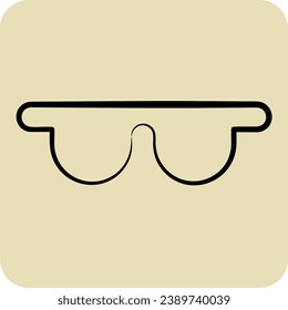 Icon Safety Glasses. related to Carpentry symbol. hand drawn style. simple design editable. simple illustration 1