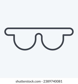 Icon Safety Glasses. related to Carpentry symbol. line style. simple design editable. simple illustration 1