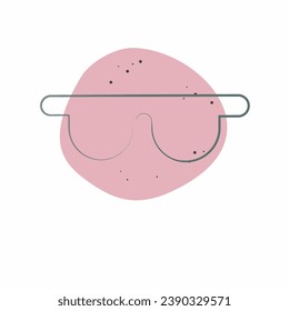 Icon Safety Glasses. related to Carpentry symbol. Color Spot Style. simple design editable. simple illustration 1