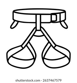 icon safety harness rock climbing on white background vector
Vector line icon rock climbing, mountaineering, tourism