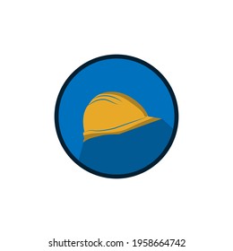 icon safety helmet isolated on white background. illustration