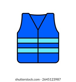 Icon a safety vest, isolated against a clean background.