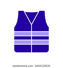 Icon a safety vest, isolated against a clean background.