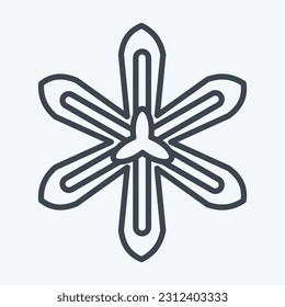 Icon Saffron. related to Flowers symbol. line style. simple design editable. simple illustration