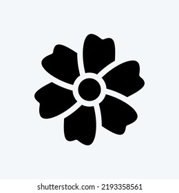 Icon Sakura. suitable for Japanese symbol. glyph style. simple design editable. design template vector. simple illustration