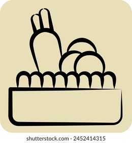 Icon Salad. related to Healthy Food symbol. hand drawn style. simple design illustration