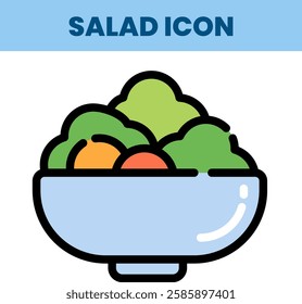 Icon of Salad vegetable illustration
