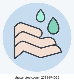 Icon Salah. related to Ramadan symbol. color mate style. simple design editable. simple illustration