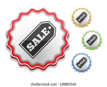 Icon of a sale tag, vector eps10 illustration