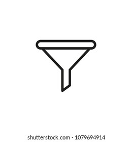 Icon of sales funnel. Pipe, optimization, cone. Development concept. Can be used for topics like marketing tool, consumerism, kitchen