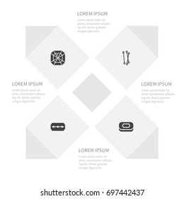 Icon Salon Set Of Crystal, Instrument, Hygiene And Other Vector Objects. Also Includes Foam, Crystal, Soap Elements.