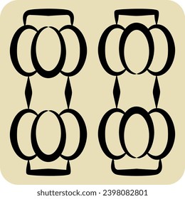 Icon Salt and Pepper. related to Cooking symbol. hand drawn style. simple design editable. simple illustration