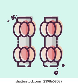 Icon Salt and Pepper. related to Cooking symbol. MBE style. simple design editable. simple illustration
