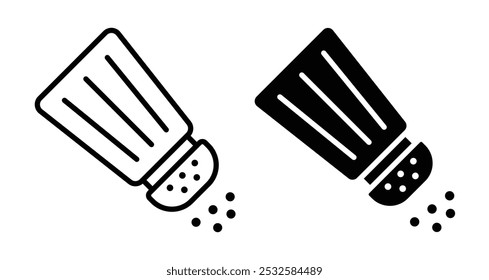 Icon of a salt shaker, symbolizing cooking, seasoning, or spices.