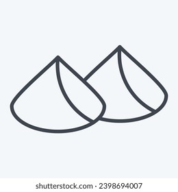 Icon Samosa. related to Ramadan symbol. line style. simple design editable. simple illustration